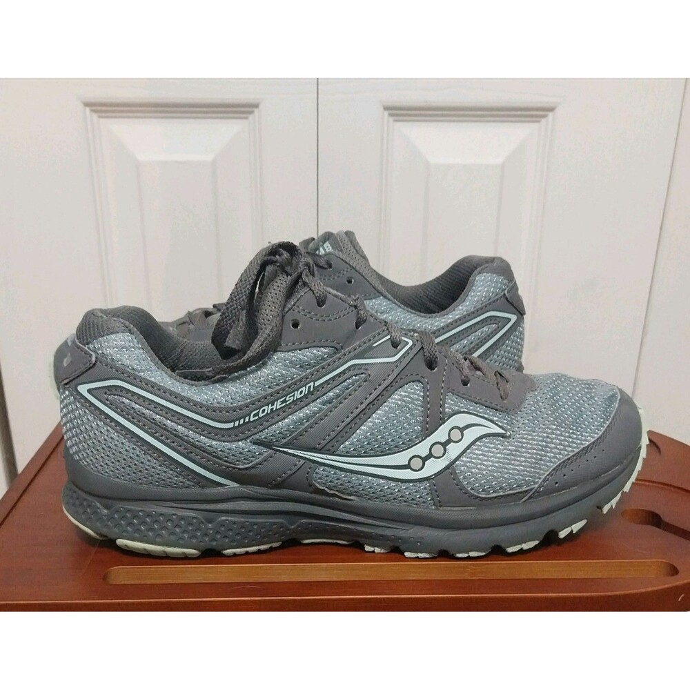 Saucony Women Cohesion II running shoes, Grey w/Teal S10428-1 Size 10W preowned - Picture 2 of 8
